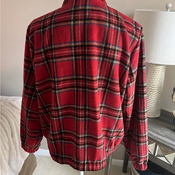 Flannel Plaid Bomber Jacket Size Lg - Picture 6 of 9